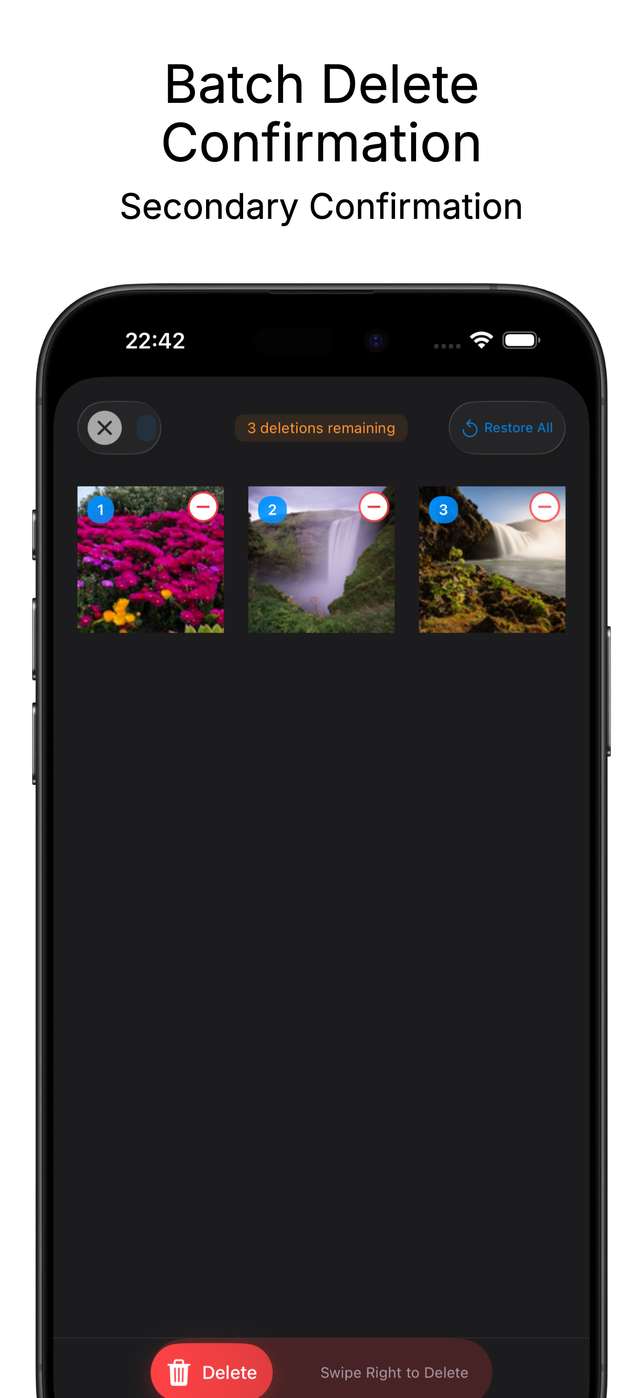 Photo Cleaner Lite pending deletion screen